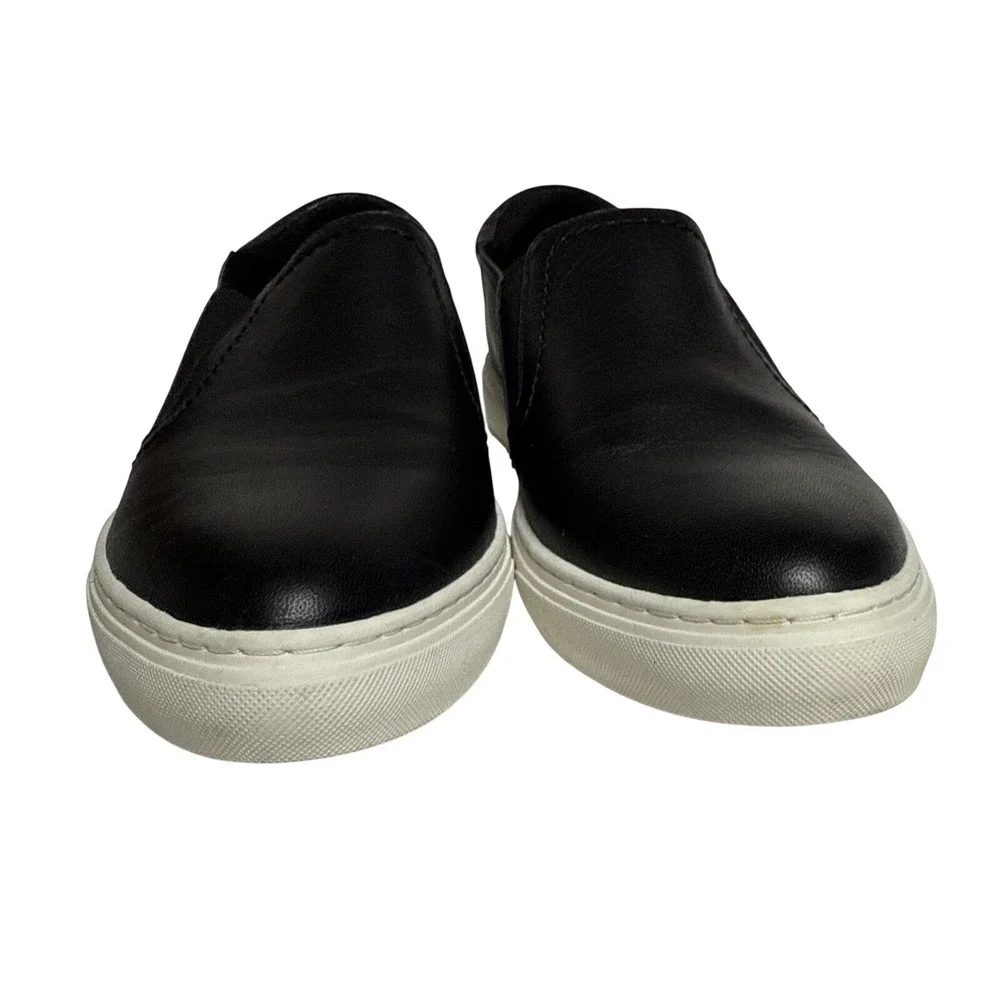 Kenneth Cole Leather Slip-on Sneakers Shoes Black White Sole Size 10 Women's - Picture 3 of 10